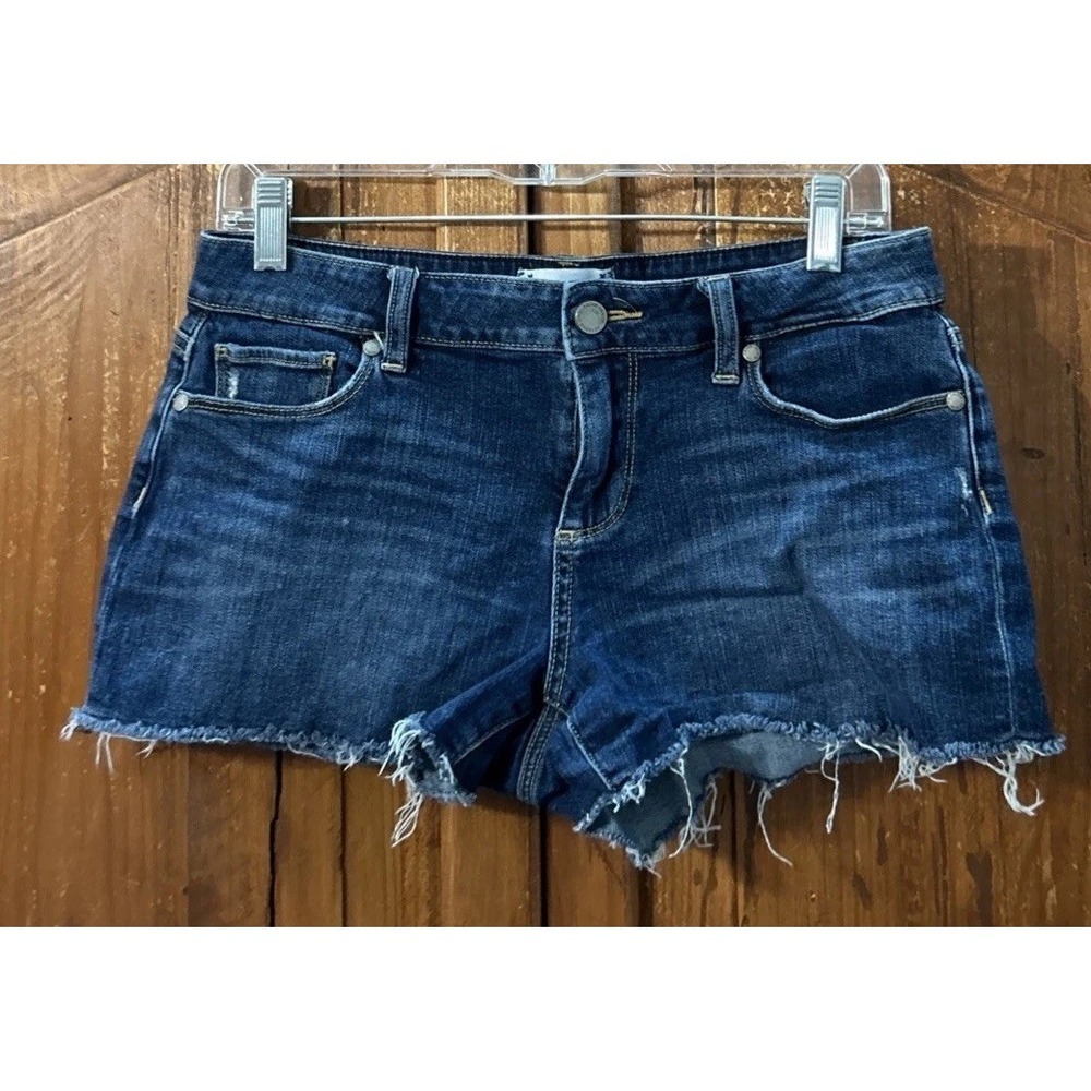 Womens Paige Catalina Cut Off Denim Jean Shorts Blue Sz 28